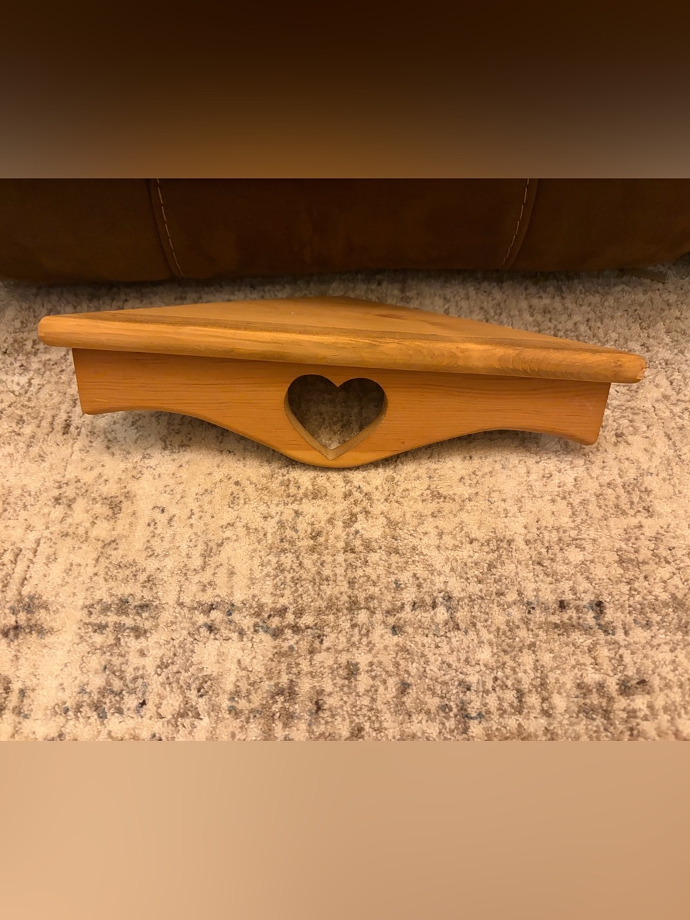 Vintage Wooden heart corner shelf